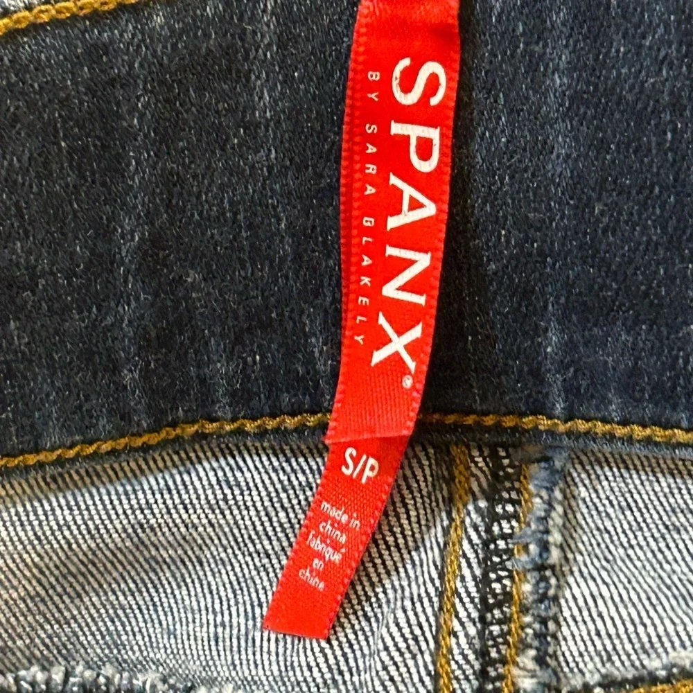 SPANX Distressed Ankle Skinny Jeans High-Rise Tummy Shaping